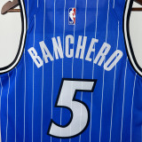 2025-26 Magic BANCHERO #5 Blue Top Quality Hot Pressing NBA Jersey(条纹)