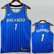 2025-26 Magic HARDAWAY #1 Blue Top Quality Hot Pressing NBA Jersey(条纹)