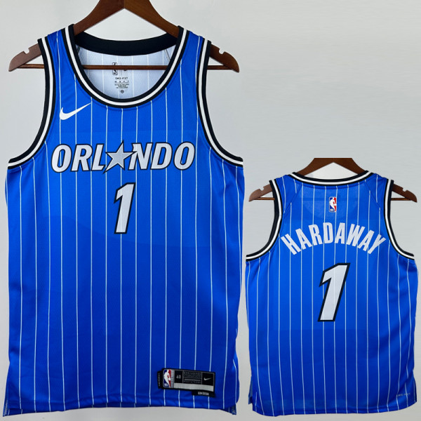 2025-26 Magic HARDAWAY #1 Blue Top Quality Hot Pressing NBA Jersey(条纹)