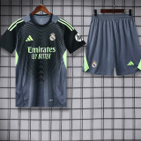 2025-26 RMA Grey Black GoalKeeper (Suit) Soccer Jersey