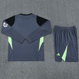 2025-26 RMA Grey Black GoalKeeper (Long Sleev Suit) Soccer Jersey (长袖)