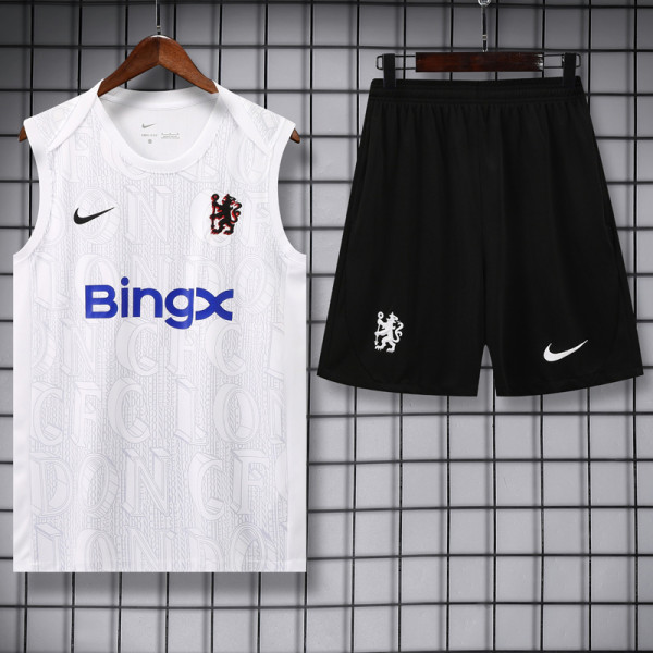 2025-26 CHE White Tank top and shorts suit
