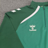 2025-26 Real Betis Green Half Pull Tracksuit (Pants Have Pocket)(半拉链)