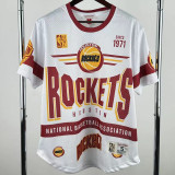 2026 ROCKETS White Retro High Quality Casual T-Shirt #MN