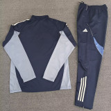 2025-26 Schalke 04 Black Half Pull Tracksuit (Pants Have Pocket)(半拉链)