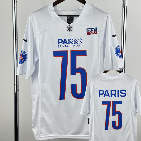 2025-26  PSG #75 Casual Edition White NFL Jersey