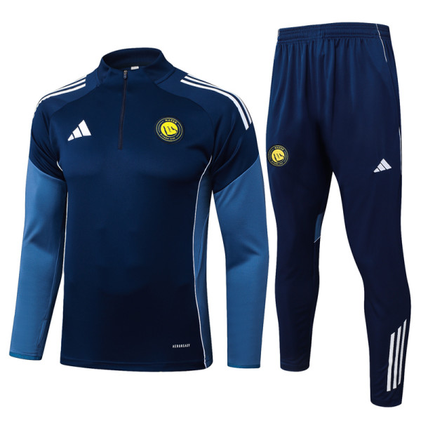 2025-26 Al-Nassr Royal blue Half Pull Tracksuit #B25110(半拉链)