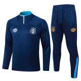 2025-26 Gremio Royal blue Half Pull Tracksuit #B25107(半拉链)