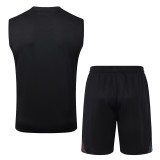 2025-26 Ajax Black Tank top and shorts suit #D25196