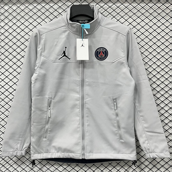 2025-26 PSG Jordan Gray Outdoor Jackets #RK901软料