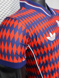 2025-26 Bayern Red Blue Casual Edition Player Version Soccer Jersey