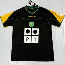 2002-2003 Sporting Lisbon Away Retro Soccer Jersey(黑色)