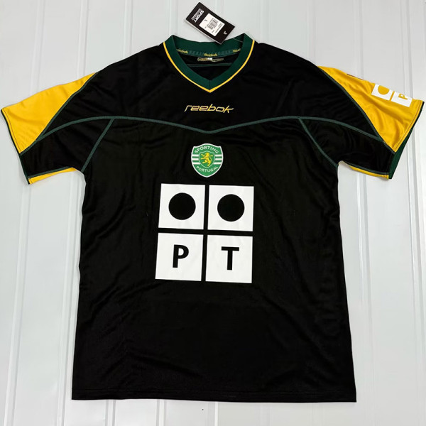 2002-2003 Sporting Lisbon Away Retro Soccer Jersey(黑色)