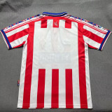 1999-2000 Gijon Home Retro Soccer Jersey (带章)