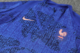 2025-26 France Fancy blue Half Pull Tracksuit (半拉链)