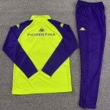 2025-26 Fiorentina Green Half Pull Tracksuit (Pants Have Pocket)(半拉链)