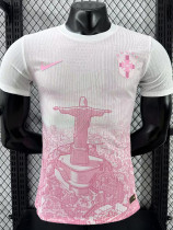 2025-26 Brazil Pink White Special Edition Player Version Soccer Jersey
