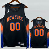 2025-26 KNICKS CLARKSON #00 Black Top Quality Hot Pressing NBA Jersey