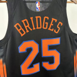 2025-26 KNICKS BRIDGES #25 Black Top Quality Hot Pressing NBA Jersey