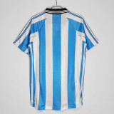 1998 Argentina Home Retro Soccer Jersey