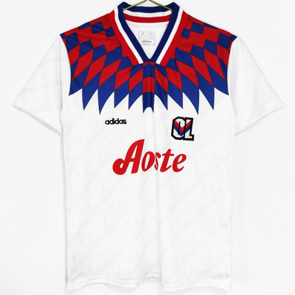 1995-1996 Lyon Home Retro Soccer Jersey