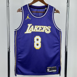 2025-26 Lakers BRYANT #8 Purple Top Quality Hot Pressing NBA Jersey (Trapeze Edition) 飞人版