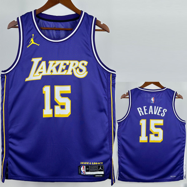 2025-26 Lakers REAVES #15 Purple Top Quality Hot Pressing NBA Jersey (Trapeze Edition) 飞人版