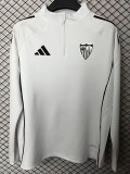 2025-26 Sevilla White Half Pull Sportswear Top #半拉上衣