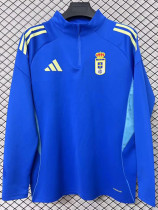 2025-26 Real Oviedo Blue Half Pull Sportswear Top #半拉上衣