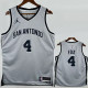 2025-26 SA Spurs FOX #4 Grey Top Quality Hot Pressing NBA Jersey