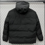 2025-26 XD9901 NK Black Hooded Cotton Coat #棉衣