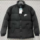 2025-26 X9002 NK Black Hooded Cotton Coat #棉衣