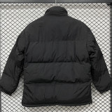 2025-26 X9001 AD Black Hooded Cotton Coat #棉衣