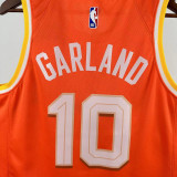 2025-26 Cleveland Cavaliers GARLAND #10 Orange City Edition Top Quality Hot Pressing NBA Jersey