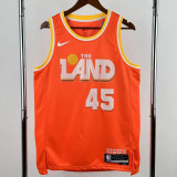 2025-26 Cleveland Cavaliers MITCHELL #45 Orange City Edition Top Quality Hot Pressing NBA Jersey