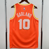 2025-26 Cleveland Cavaliers GARLAND #10 Orange City Edition Top Quality Hot Pressing NBA Jersey