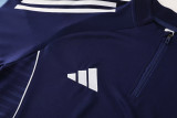 2025 AD Royal blue Half Pull Tracksuit #AB09 (半拉链)