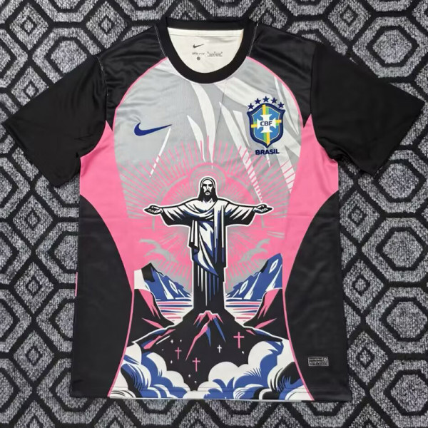 2025-26 Brazil Pink Grey Special Edition Training shirts (女神)