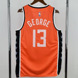 2025-26 Clippers GEORGE #13 Orange City Edition Top Quality Hot Pressing NBA Jersey