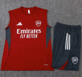 2025-26 ARS Jujube Red Tank top and shorts suit #D25245