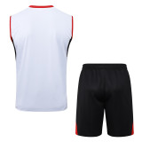2025-26 ACM White Tank top and shorts suit #D25238