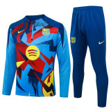 2025-26 BAR Light blue Half Pull Tracksuit #B25135(半拉链)