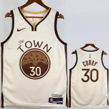 2025-26 WARRIORS CURRY #30 Khaki City Edition Top Quality Hot Pressing NBA Jersey (V领)