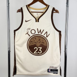 2025-26 WARRIORS GREEN #23 Khaki City Edition Top Quality Hot Pressing NBA Jersey (V领)