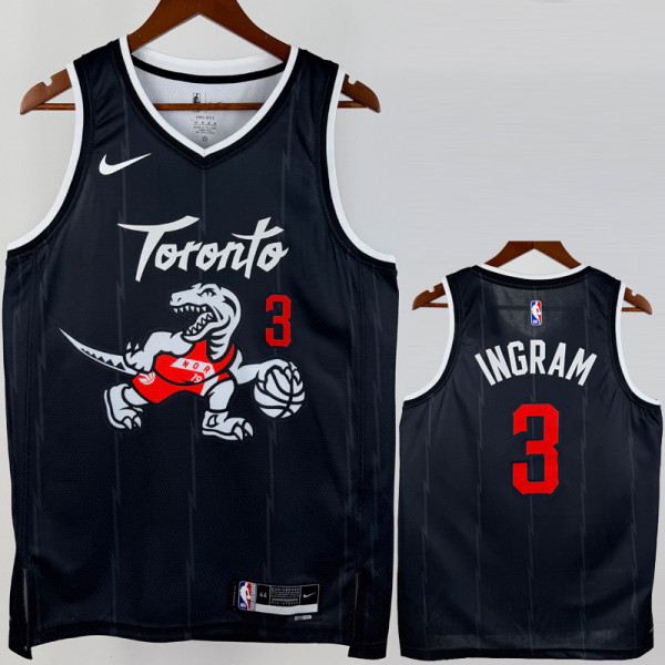 2025-26 Raptors INGRAM #3 Black City Edition Top Quality Hot Pressing NBA Jersey