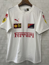 2025-26 F1 Ferrari White Casual T-Shirts Racing Suit (圆领)
