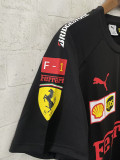 2025-26 F1 Ferrari Black Casual T-Shirts Racing Suit (圆领)