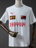 2025-26 F1 Ferrari White Casual T-Shirts Racing Suit (圆领)