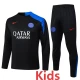 2025-26 PSG Black Kids Half Pull Tracksuit #E25193(童装)(半拉链)