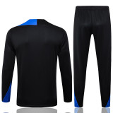2025-26 PSG Black Kids Half Pull Tracksuit #E25193(童装)(半拉链)